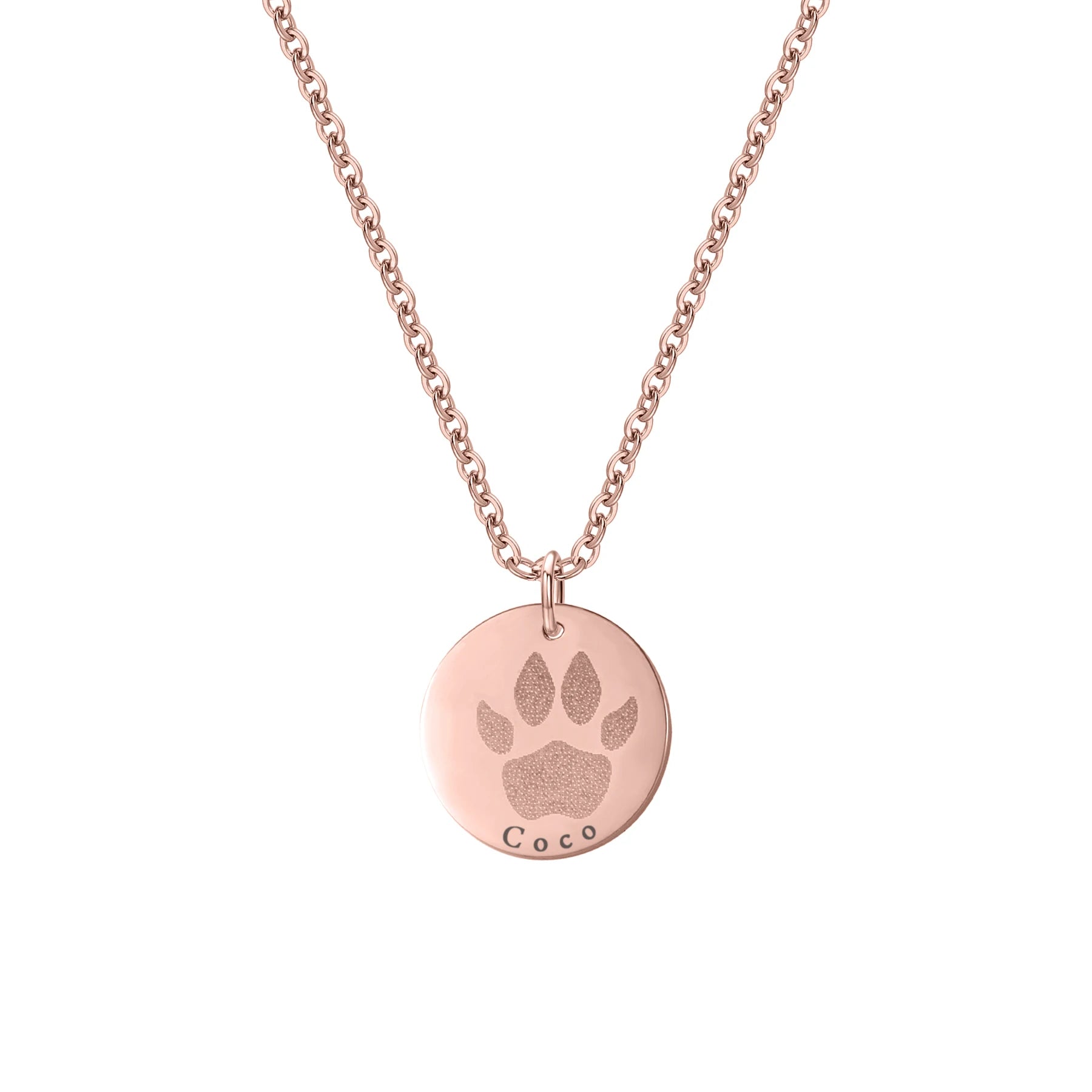 Custom Dog Paw Print Necklace