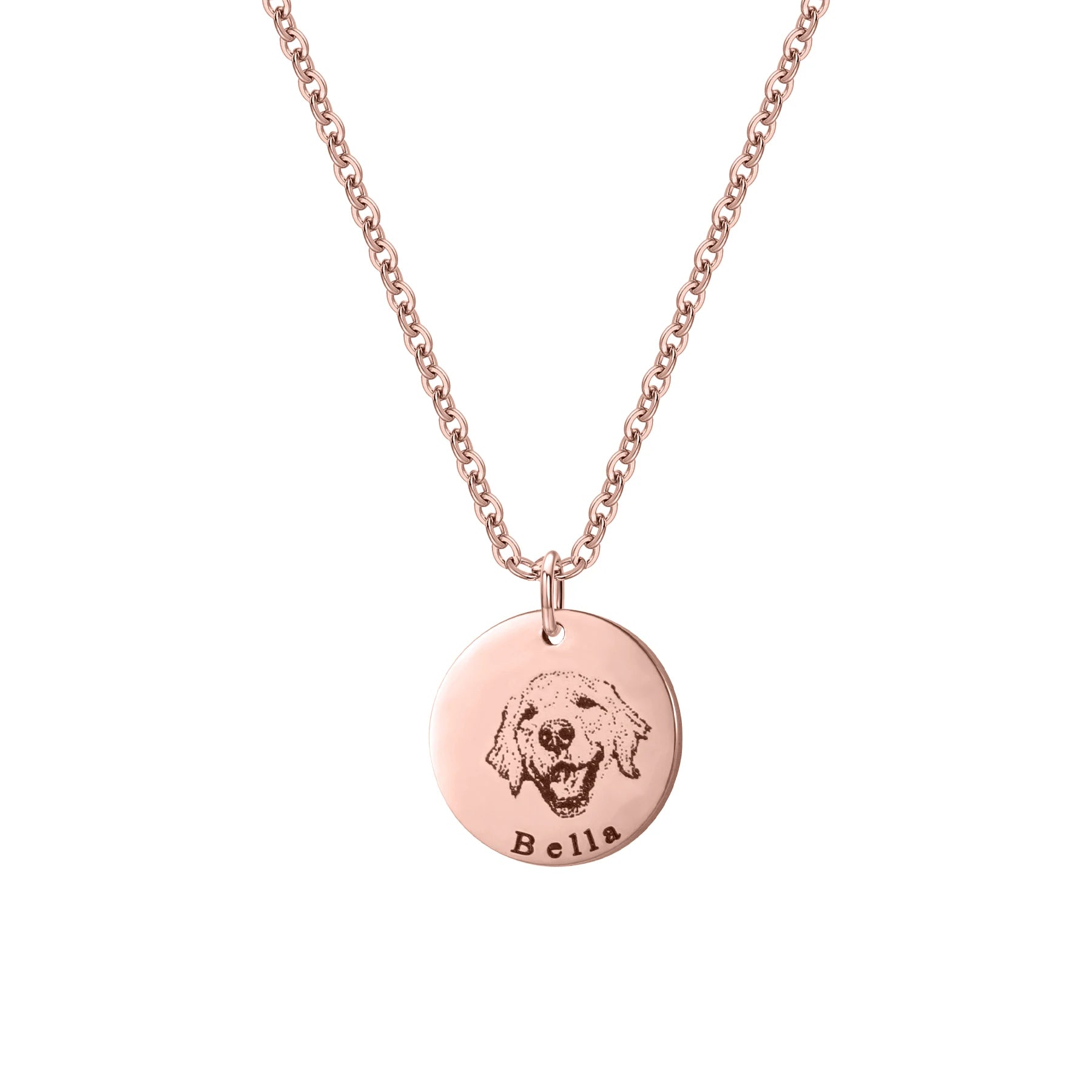 Custom Necklace - Engraved Photo & Name