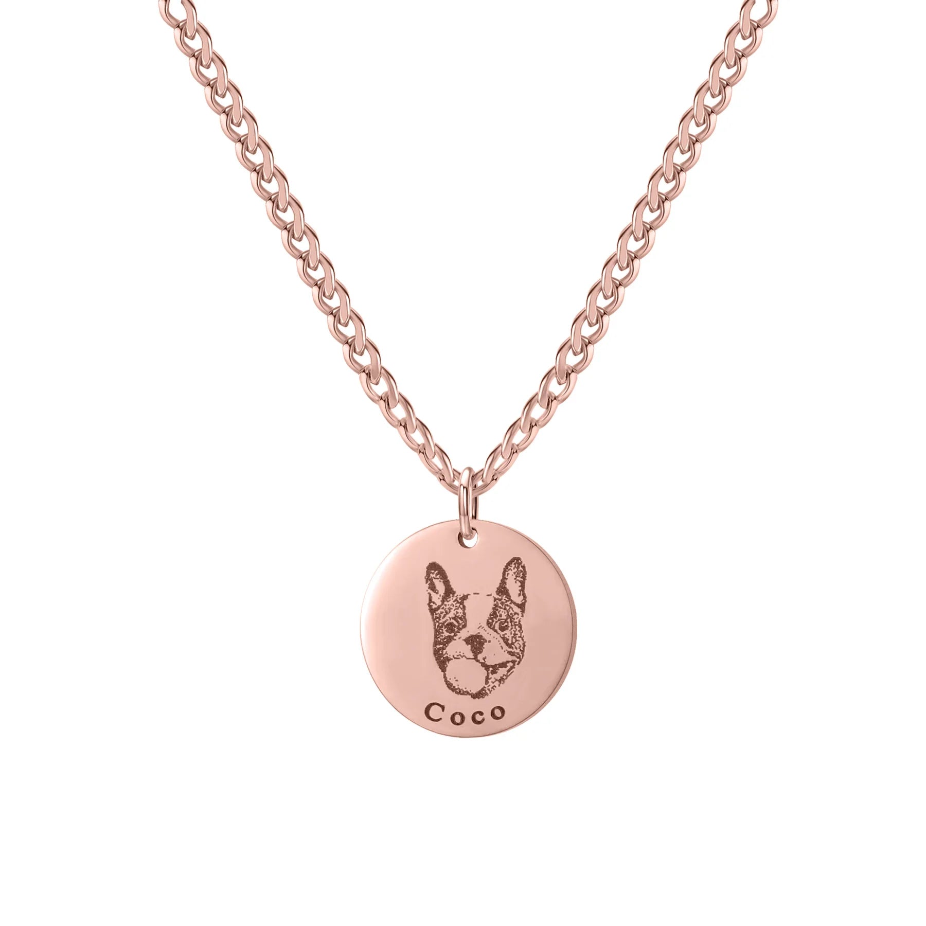 Custom Necklace - Engraved Photo & Name