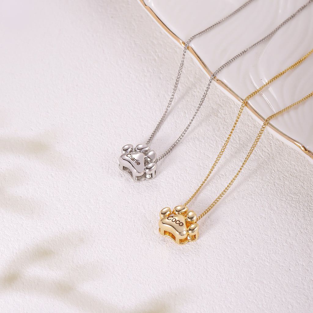 3D Dog Paw Necklace – Personalized Paw Print Jewelry