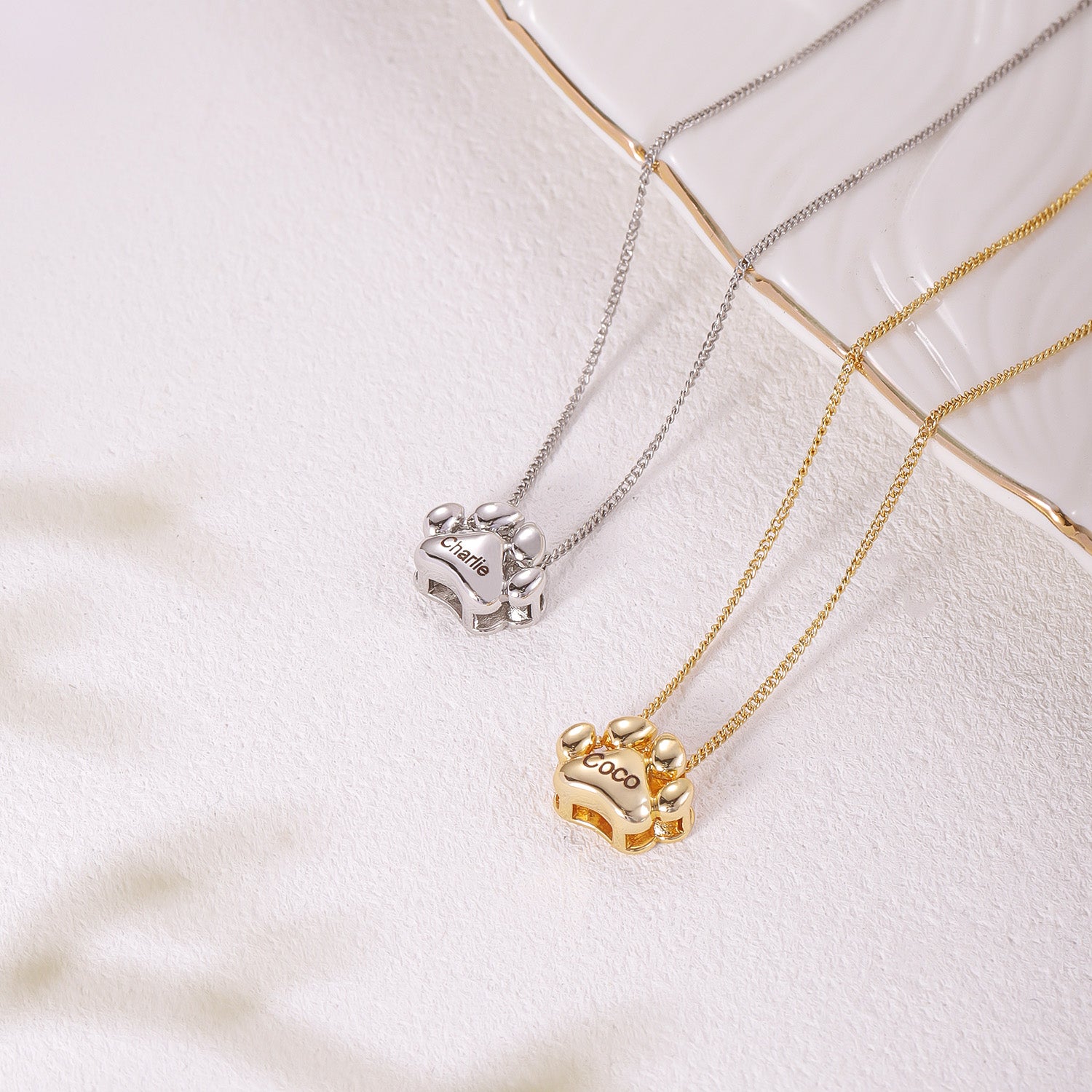 3D Dog Paw Necklace – Personalized Paw Print Jewelry