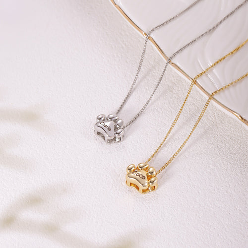 3D Dog Paw Necklace – Personalized Paw Print Jewelry