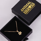 Personalized Paw Name Necklace – Custom Dog  & Cat Paw Pendant